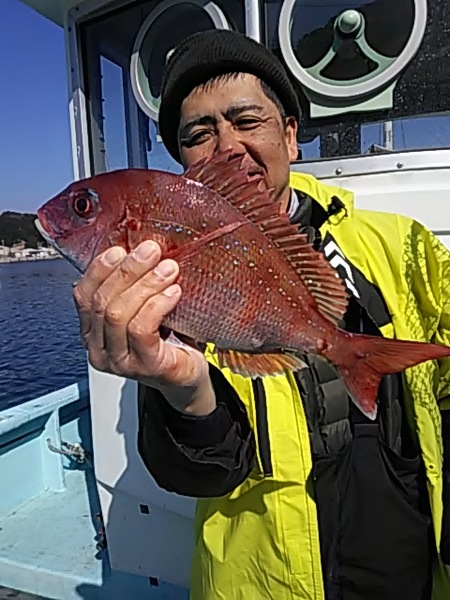 3月2日（土）　マダイ、ホウボウ、マゴチ。画像