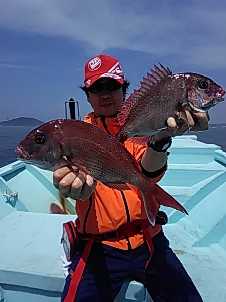 4月22日（月）　マダイ　　ヒラメ画像