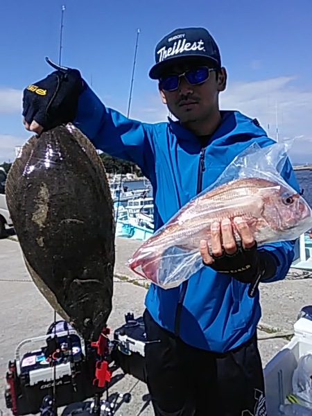 6月8日（土）　釣果に満足「マダイ・ヒララ・サワラ」画像