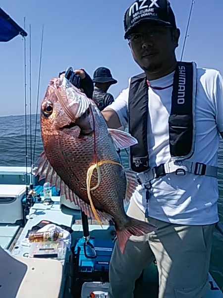 8月17日（土）　喰いが悪い日でした。「マダイ・タチウオ・ホウボウ」画像