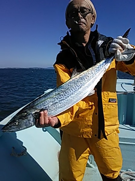 10月15日（火）　海色が白っぽい　マダイとサワラ・カンパチが釣れました画像