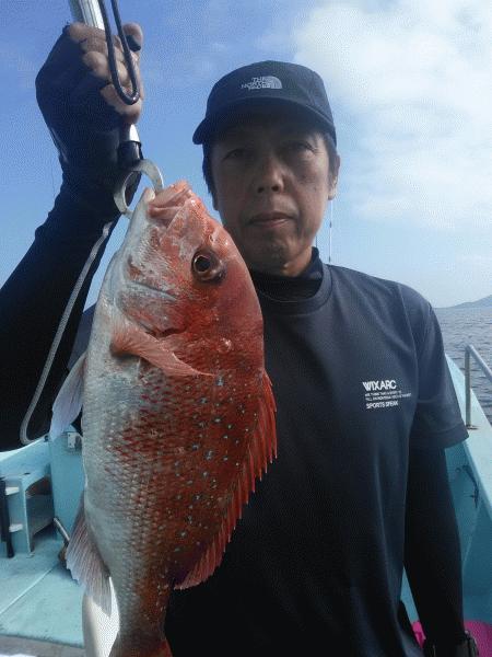 6月21日（日）喰いが悪いなかでも！マダイ・サワラ・ヒラメ画像