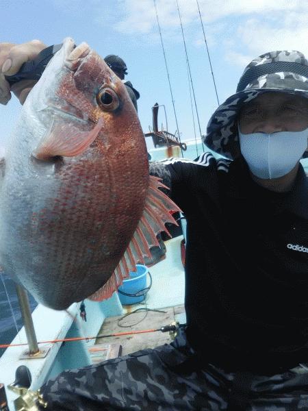 7月19日（日）まずまずの釣果マダイ・ハマチ・ヒラメ画像